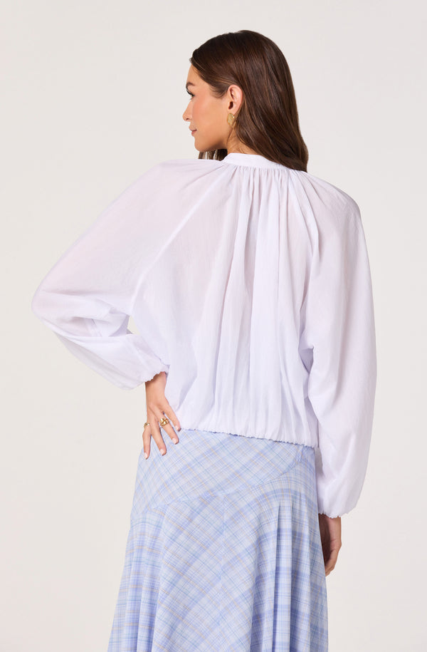 Blanche Semi-Sheer Bomber Jacket - Image 4
