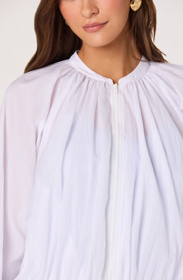 Blanche Semi-Sheer Bomber Jacket - Image 5